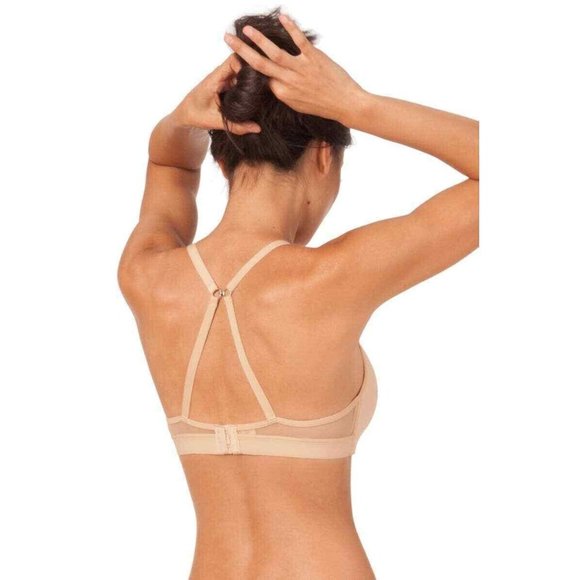 Lively The Mesh Trim No-Wire Nude Bra NWT - Picture 2 of 6